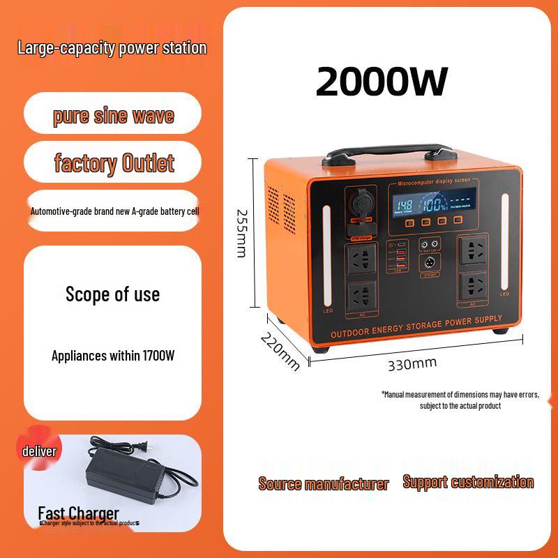 300W Portable Outdoor Power Bank - Large Capacity Emergency Energy Storage for Camping, 220V