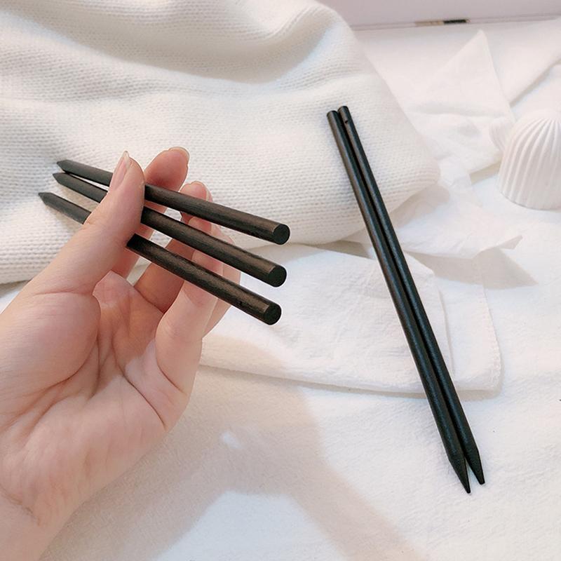 4Pcs Hairpin For Thick Hair Long Hair Bun Clips Elegant Chinese Style Hairpin Set With Black Wood Chopsticks Women For Stylish