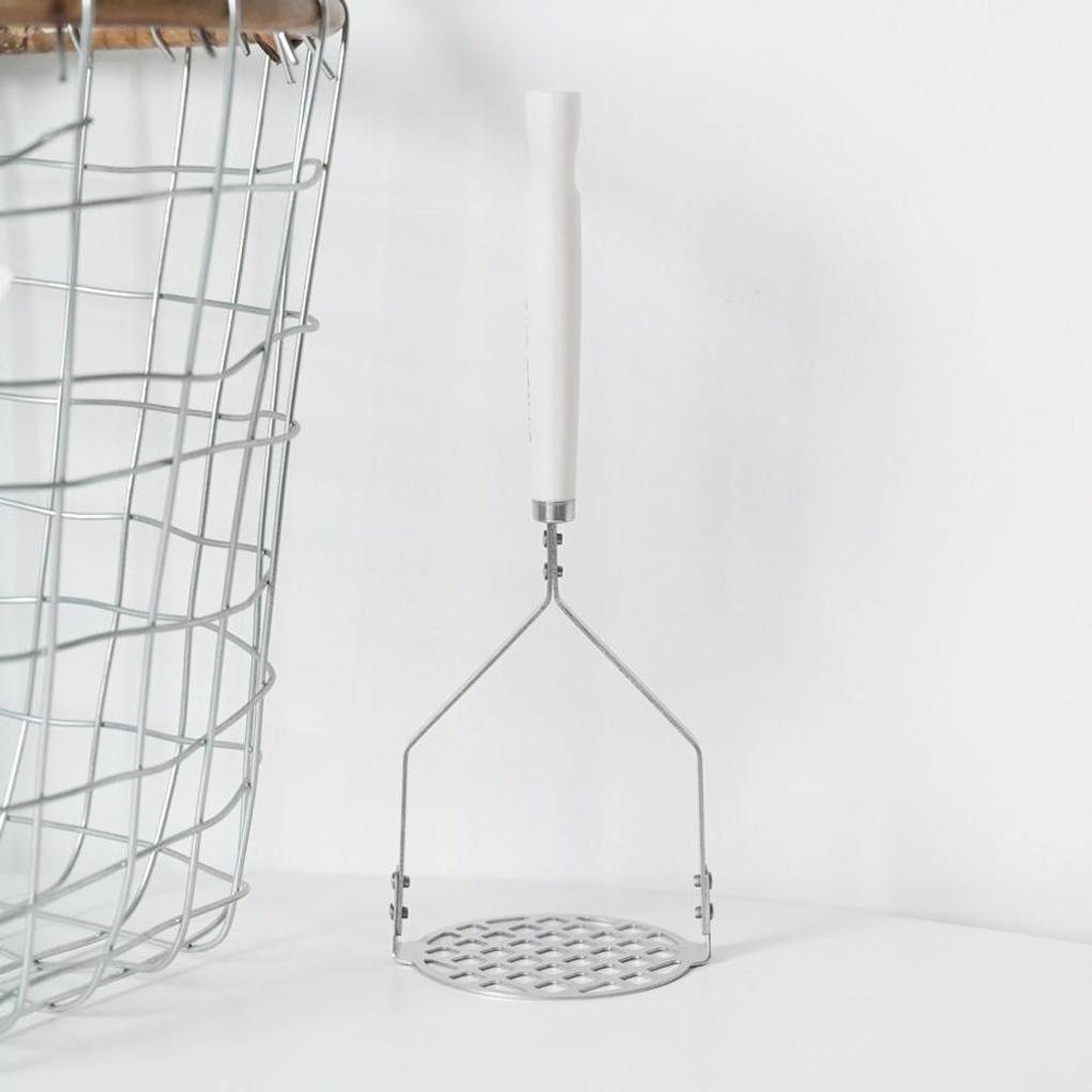 Simple White Stainless Steel Potato Mashing Machine