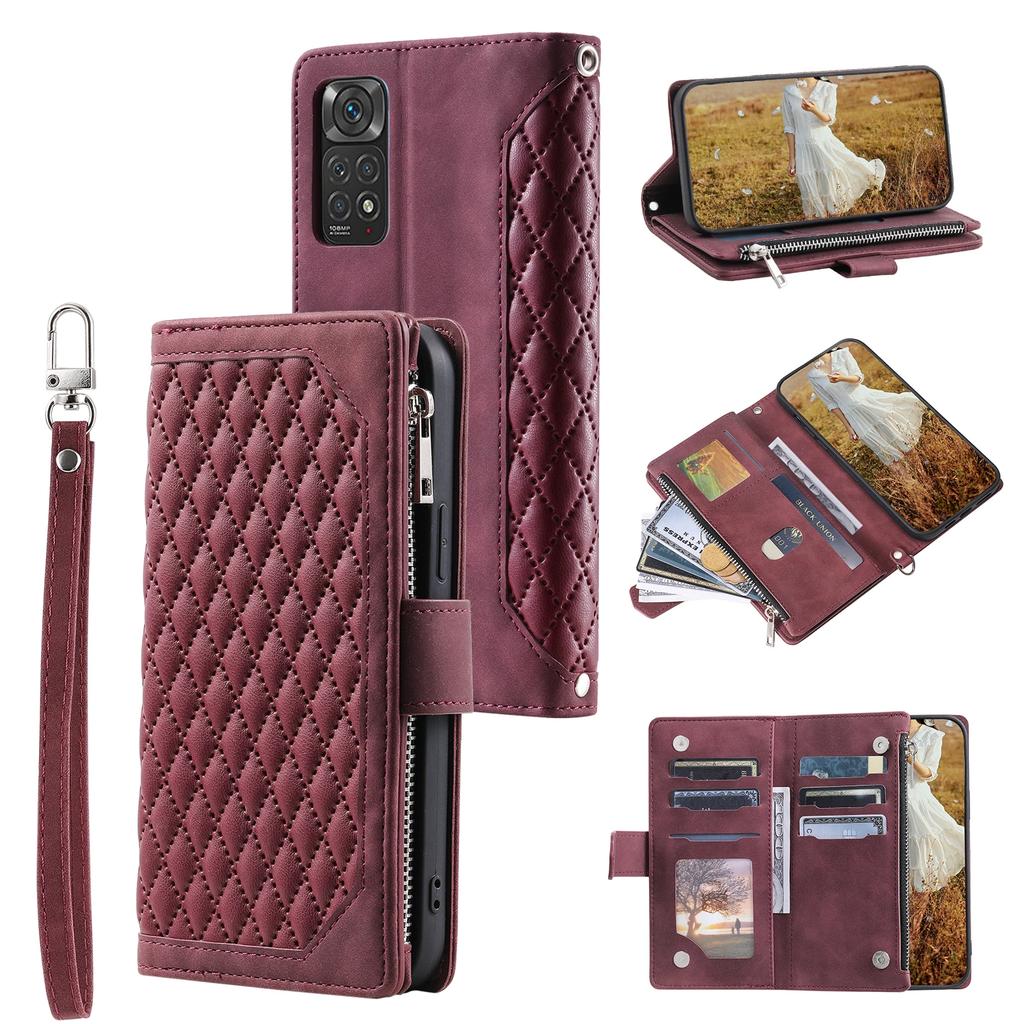Crossbody Flip Zipper Wallet Leather Phone Case for XiaoMi RedMi Note 14 Pro Plus 14C 13 14C 12 12T 13T Poco X7Pro Lanyard Cover