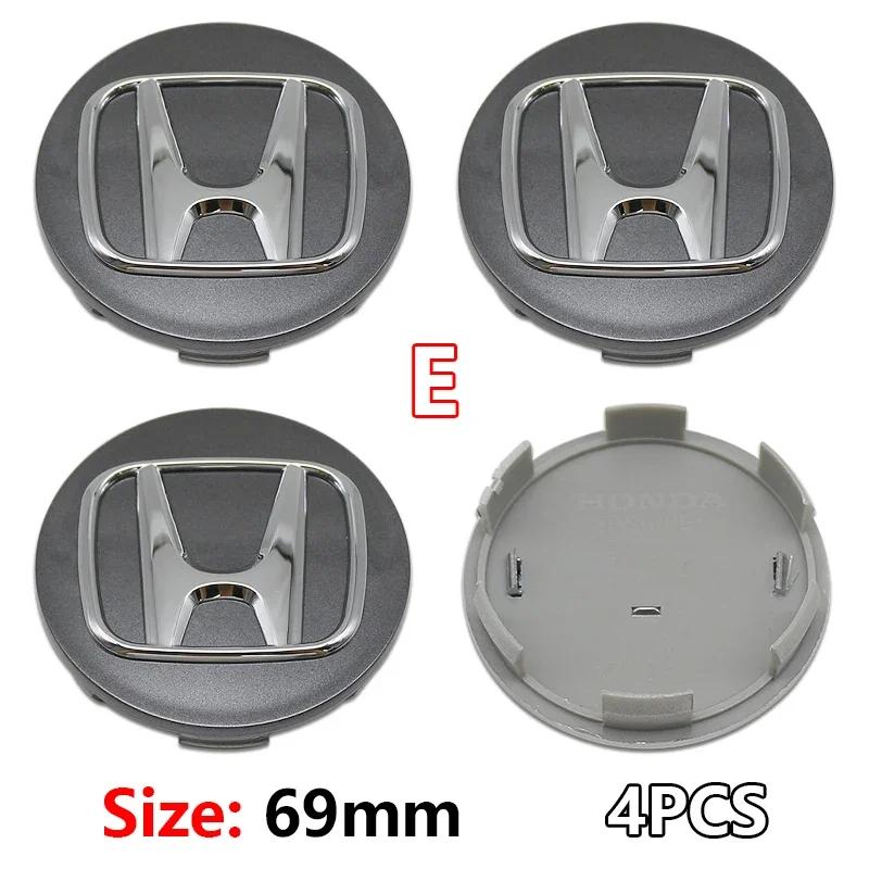 58/69mm Car Wheel Hub Center Caps 4PCS ABS Wheel Rim H Logo Cover for Honda Civic Accord CR-V Fit Auto Exterior Accessories ajk256
