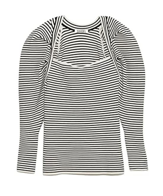 

Snidel Corset Design Knit Pullover BORDER F Women s SWNT221109,