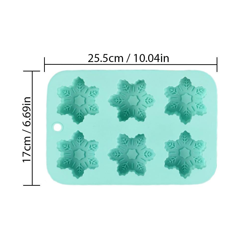 6 Cavity Christmas Snowflake Silicone Cake Mold DIY Candle Soap Mold Aromatherapy Plaster Candle Decorating Mould Resin Molds