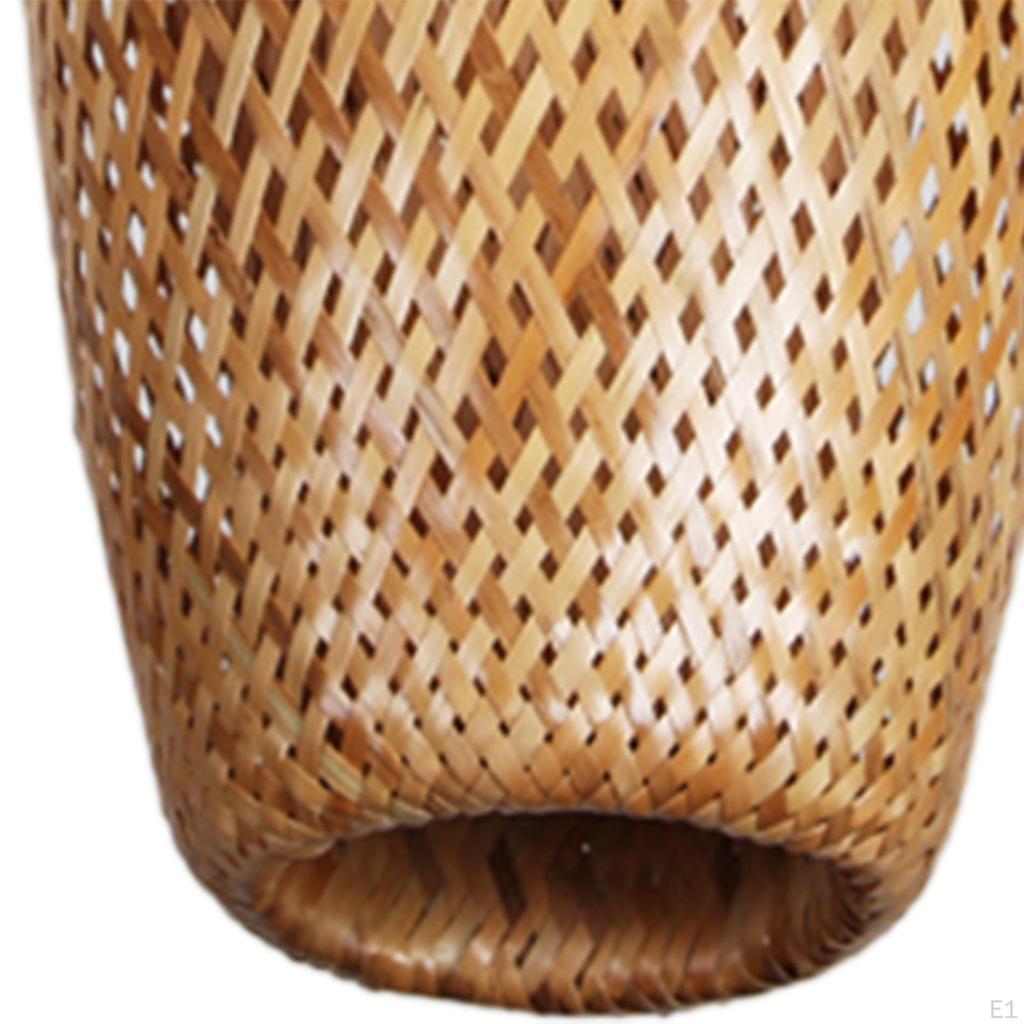 Woven Bamboo Pendant Light Lighting Fixtures Lamp Shade for Teahouse Kitchen Decoration
