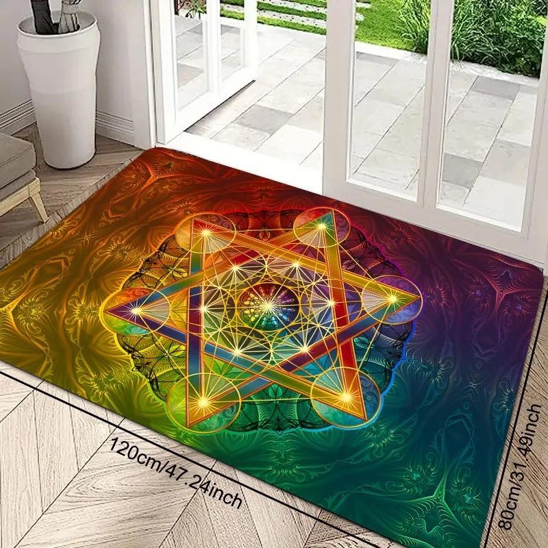 Sechszackiger Stern Pop Design Dekor Fußmatten Küchenteppiche Rutschfest Zuhause Badezimmerteppiche Badematte Teppich für Zuhause Spüle Wäsche Dekor
