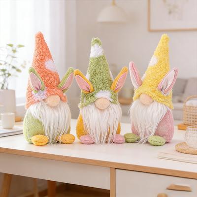 Cute Easter Faceless Gnome Rabbit Doll Spring Bunny Party Decor Standing Pose Dwarf Dolls Room Desktop Ornaments Holiday Gifts