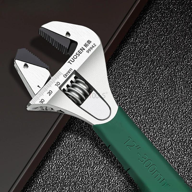 Adjustable Universal Wrench - Carbon Steel Electroplated with Durable Plastic Handle (Durable, High-Strength Hand Tool for Car)