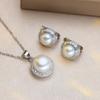 Fashion Leaves Leaf Necklace Earings Freshwater Pearl Jewelry Sets For Women Freshwater Pearl Necklace Pearl Earrings