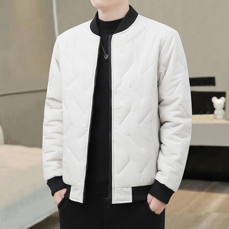 Down padded clothing men's winter youth baseball collar thickened warm cotton jacket jacket top men's winter wear trendy cotton suit