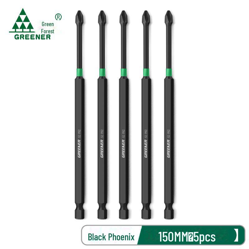 Green Forest High-Impact Magnetic Cross Hand Drill Set with German-Imported Screwdriver Bits