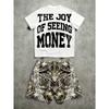 Fashion Letter Pattern Printed Men's T-shirt and Shorts 2 Piece Set Summer Casual Outfit for Men's and Women's Clothing Top