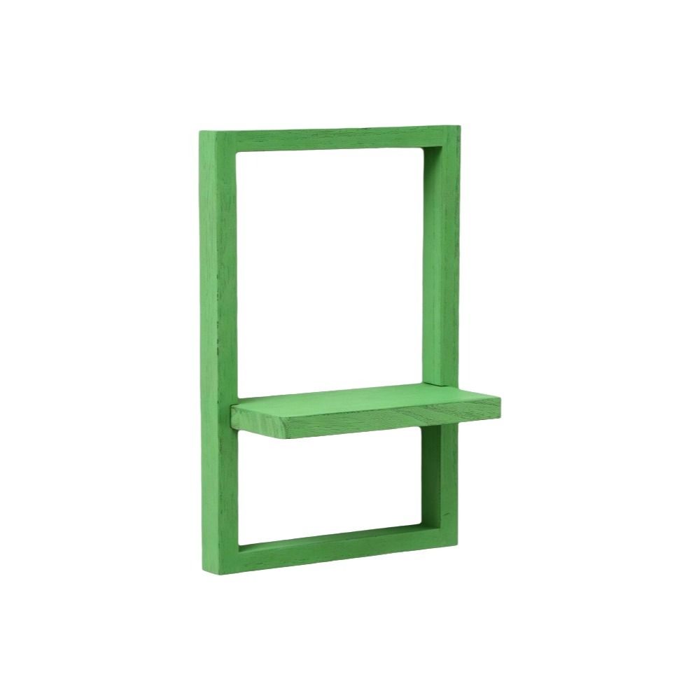 Decorative Wooden Wall Shelf Square Storage Rack Versatile Plant Display Rack Flower Vases