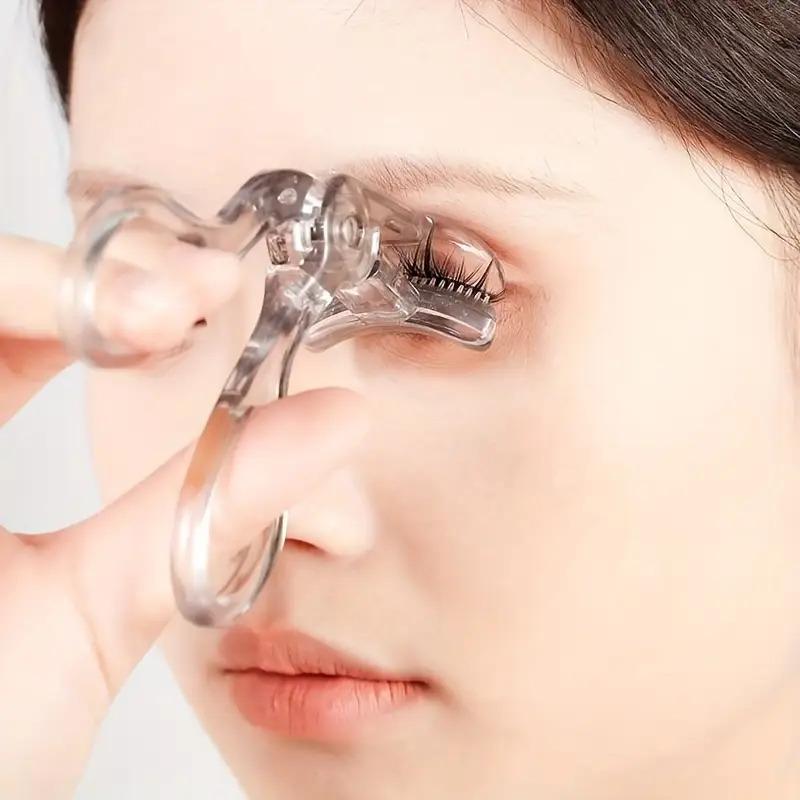 Portable Wide-Angle Eyelash Curler with Built-In Comb Easy Clip-On for all Eye Type Hygienic Lash Curler for Sensitive Beginners