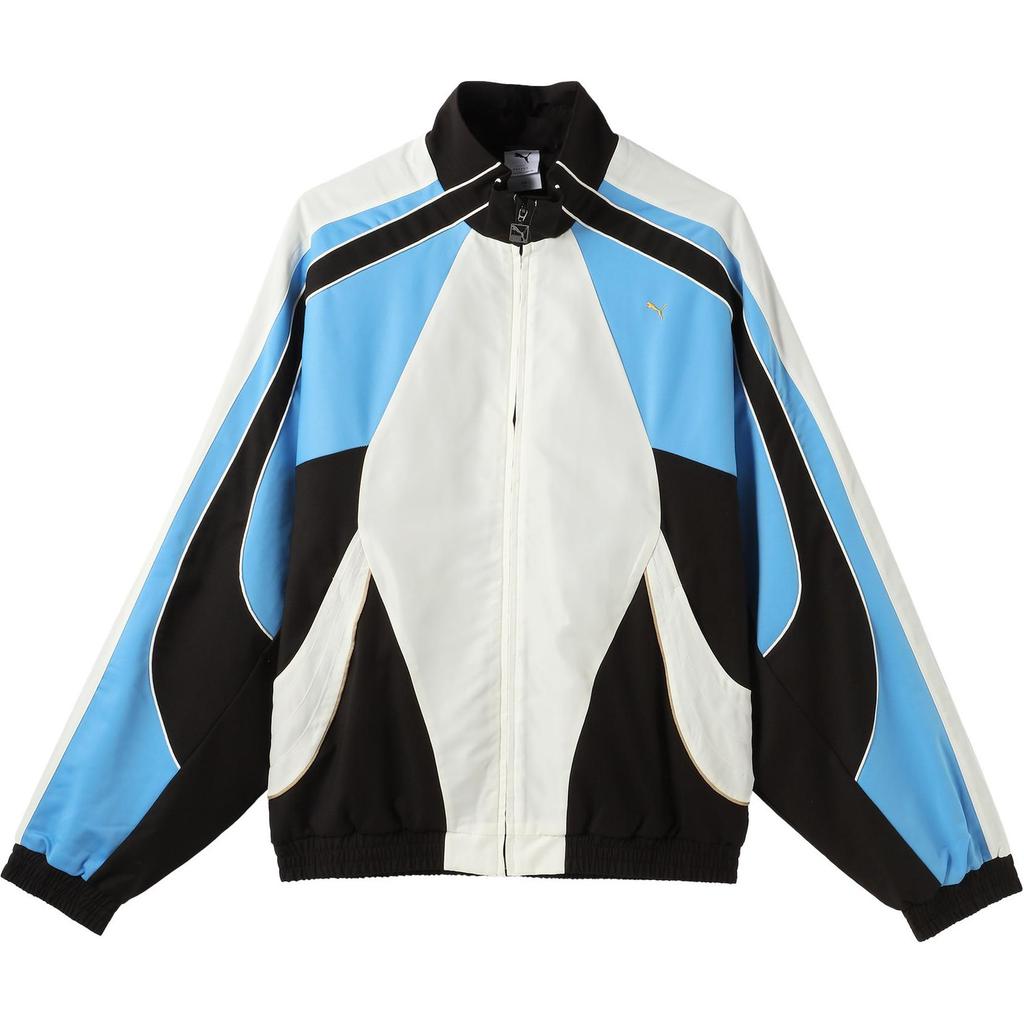 Puma Ρετρό Color Block Ζακέτα Casual με Όρθιο Γιακά και Φερμουάρ Unisex Ανοιχτό Μπλε 628242-82