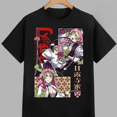 Kanroji Mitsuri T Shirt Men's Short Sleeve Summer Cotton Women Tees Streetwear Casual Hip Hop Harajuku Breathable High Quality