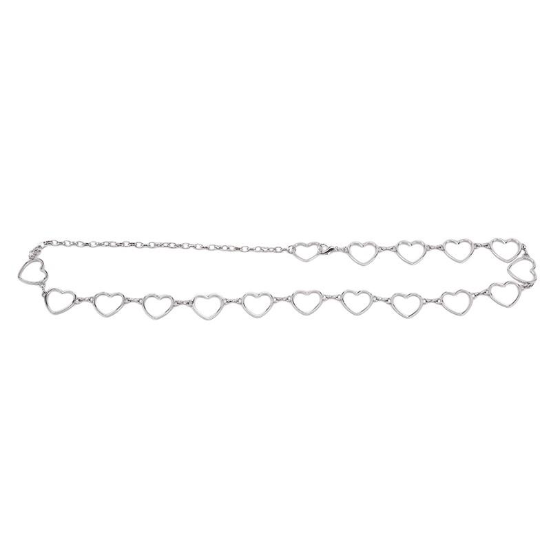 Women Fashion Waistband Pant Classic Waist Chain Love Heart Hollow Girdle For Women Hip Hop Style Metal Fine Waist Belt Trendy