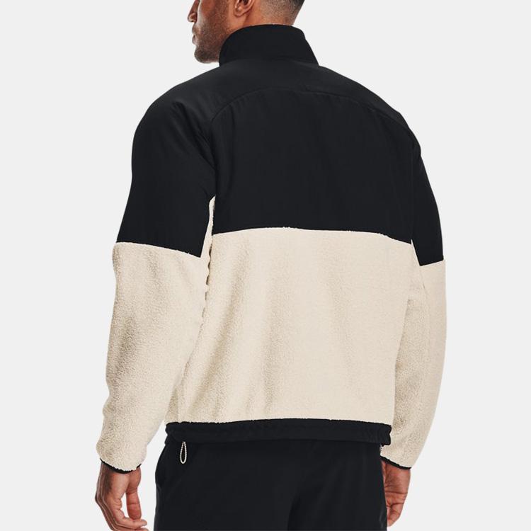 Under Armour Retro Sports Stand Collar Loose Zip Long Sleeve Jacket Men Jacket Pinnacle-White 1366091-110