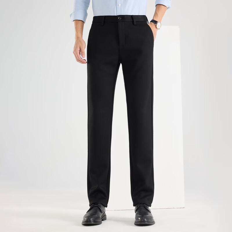 Men's Thickened Warm Straight Business Casual Pants