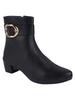 Shoetopia Womens  Chunky Heel Short Booties with Non-Slip Sole, Comfortable Trendy Ankle Boots | Soft Cushioned Sole | Casual, Party & Winter Wear