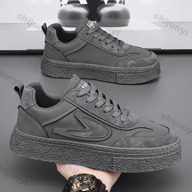 Mode Herren Freizeitsneaker 2025 Frühling Neu Weichsohlige Frühling Herbst Flache Arbeitsschuhe Dicke Sohle Rutschfest Abriebfest Freizeitschuhe