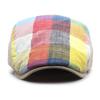 Thin Beret Men's and Women's Vintage Plaid Cap Adjustable Sun Hat Travel Mountaineering Hat Forward Hat