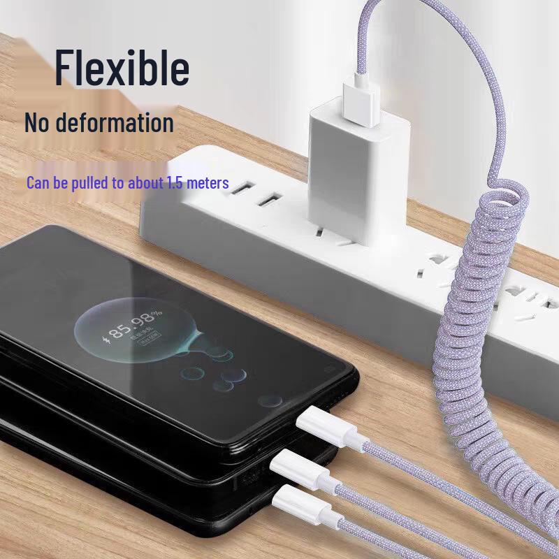 120W Fast Charging 3-in-1 Data Cable for Apple, Huawei, and Android – 6A Car Charger Compatible
