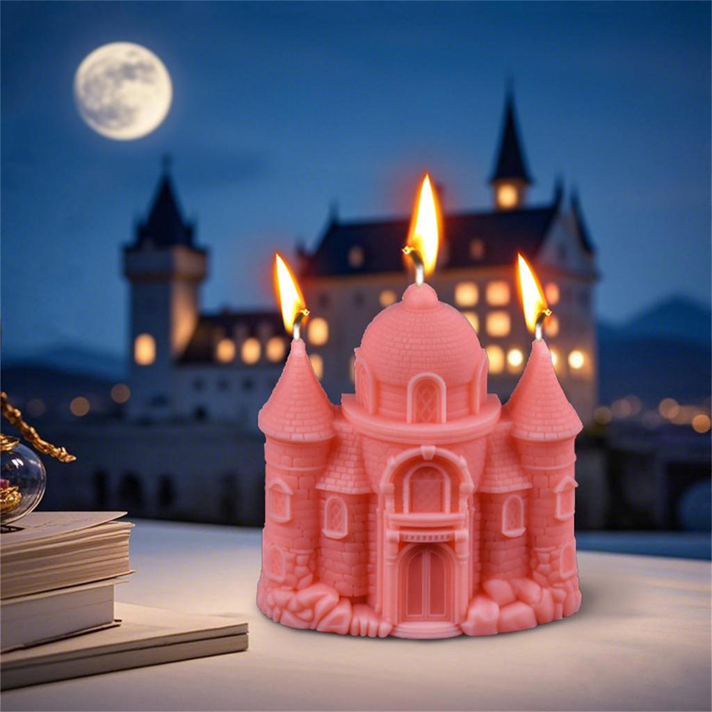Ancient Castle Silicone Mould 3D Castle Candle Molds Ornament Molds Plasters Molds Casting Molds Epoxy Resin Molds
