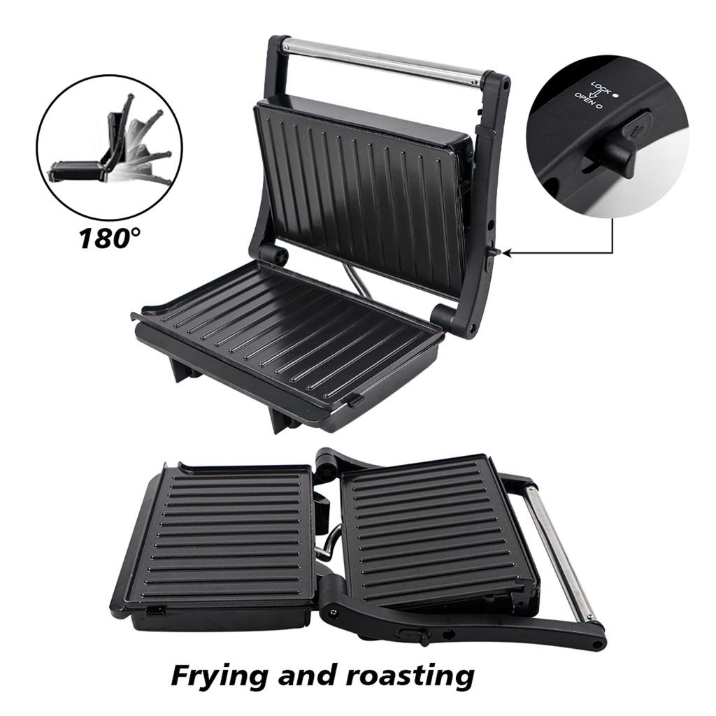 Grilled Steak Machine Breakfast Machine Double Heating Grilling Machine 1000W Household Grill Smokeless Barbecue Machine
