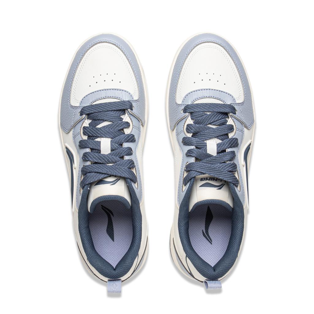 new LiNing Tianji Soft Slip Resistant Abrasion Resistant Shock Absorbers Low Top Skateboard Shoes Men's White Blue