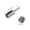 1pc 65/80/100mm Long 10/12/13/14/16/17/19mm Hex Nut Socket Slotted Extension Driver Bit Adapter 1/4" Hex Shank Cr- V
