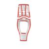 For Ferrari 458 2011-16 Red Real Carbon Fiber Car Gear Panel Glass Lift Switch Door Handle Cover Decoration Sticker Accessories