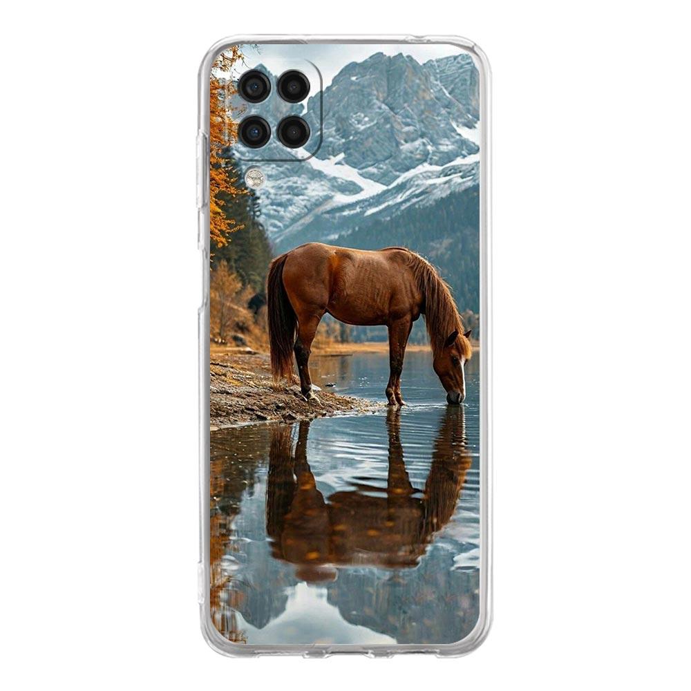 Phone Case For Samsung Galaxy A13 A33 A35 A55 A73 A53 A23 A51 A71 A21S A31 A41 A05s A03S A15 A25 5G Cover Elegant Brown Horses