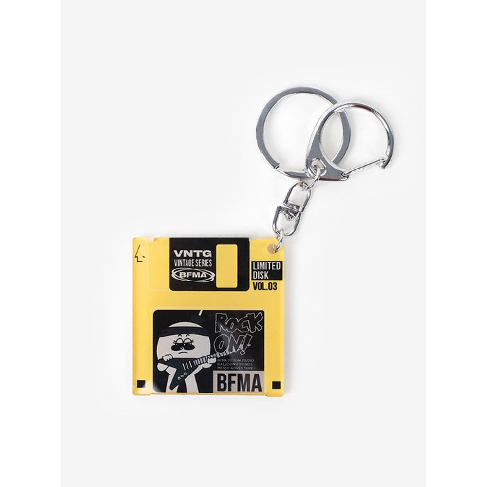 BALLONFREUNDE CHAOTISCHES ABENTEUER VNTG Retro Disketten Acryl Schlüsselanhänger