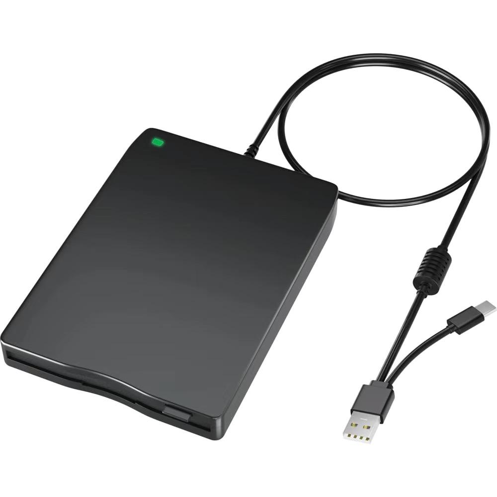Floppy Disk Drive,Portable USB Type-C 3.5 inch Floppy Disk External Drive, 1.44MB FDD Disk Drive, Compatible with Laptop Desktop