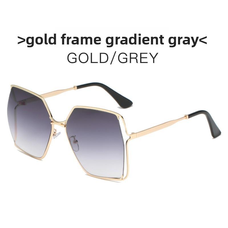 G Casual Chic Square Frame Sunglasses With Gradient Green Lenses For Outings