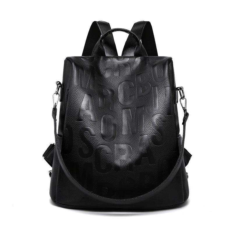 

Рюкзак с защитой от кражи на молнии сзади, модный, с надписью, школьная сумка для студентов, отдыха и путешествий