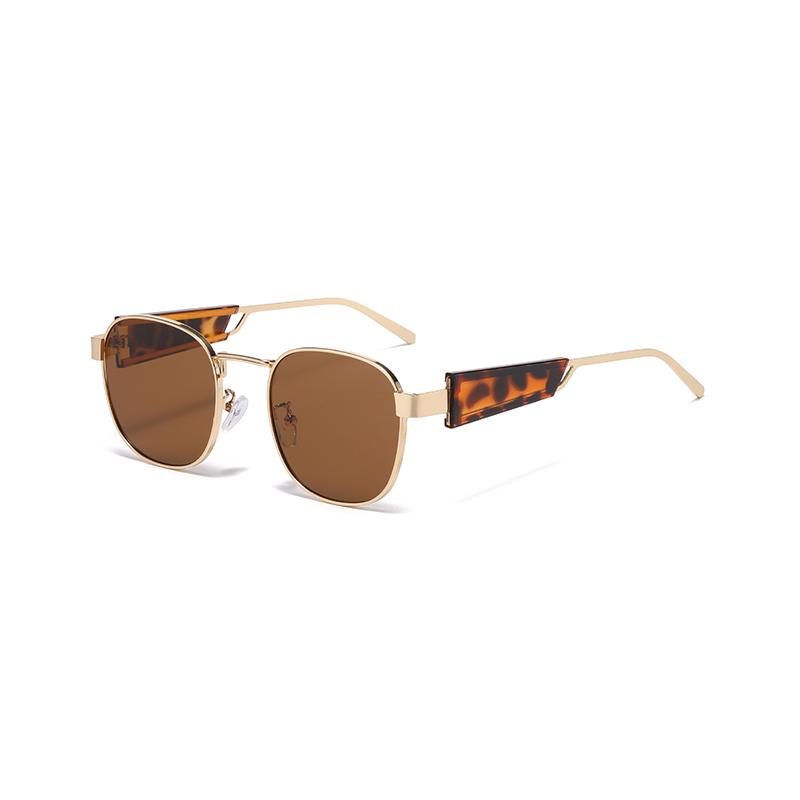 

New Vintage Square-framed Sunglasses - Trendy Men s And Women s Sunglasses Street Photography Style Mirror Surface 2420 коричневый