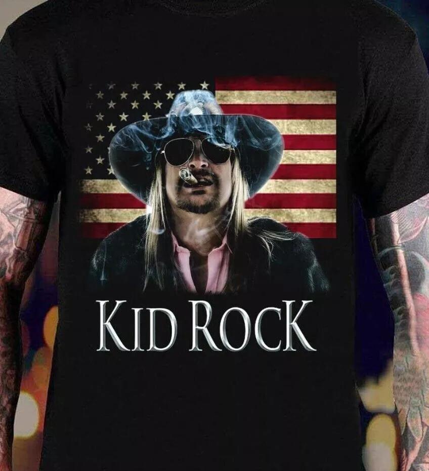 Kid Rock American Men Tshirt Kid Rock 2023 size S+5XL MR628 Unisex T-Shirt S