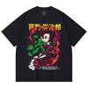 230 Gsm 100% Cotton Demon Slayer V19 Tanjiro Print Unisex Heavy Cotton T Shirt
