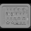Good Night Series: Cartoon Silicone Nail Art Molds with Lace, Flowers & Rabbits, High Transparency