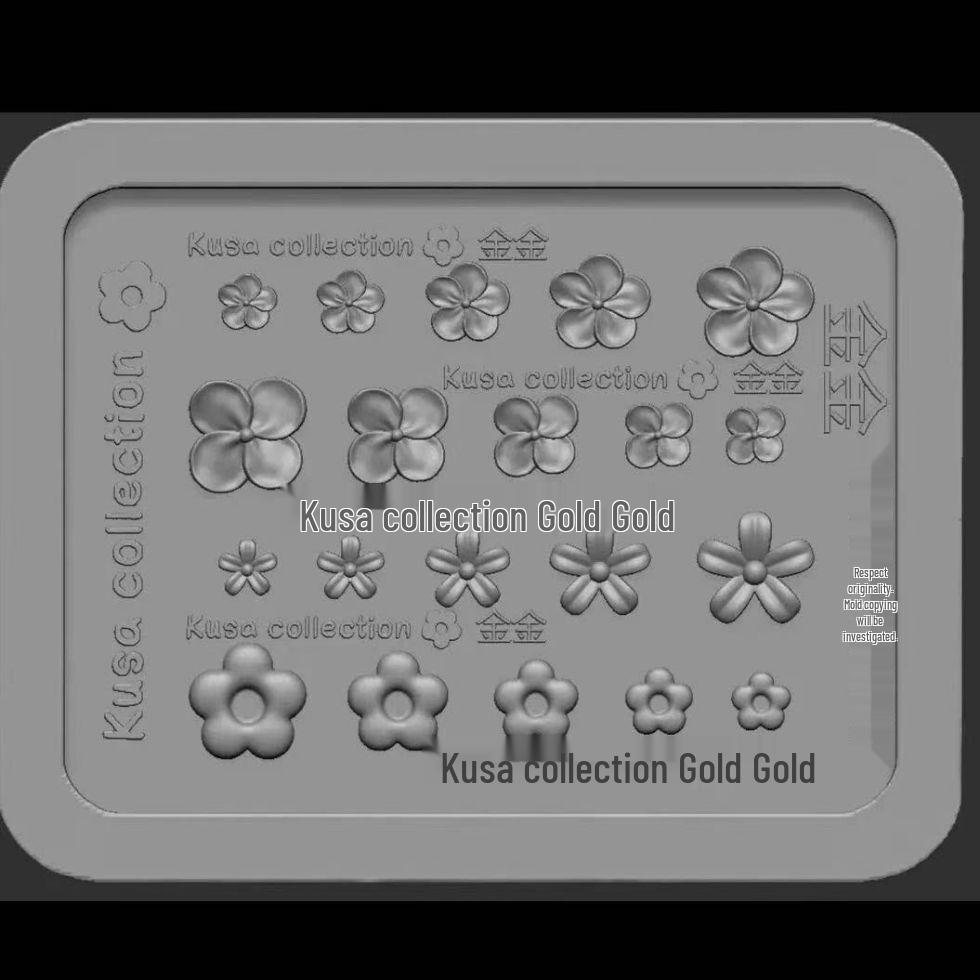 Good Night Series: Cartoon Silicone Nail Art Molds with Lace, Flowers & Rabbits, High Transparency