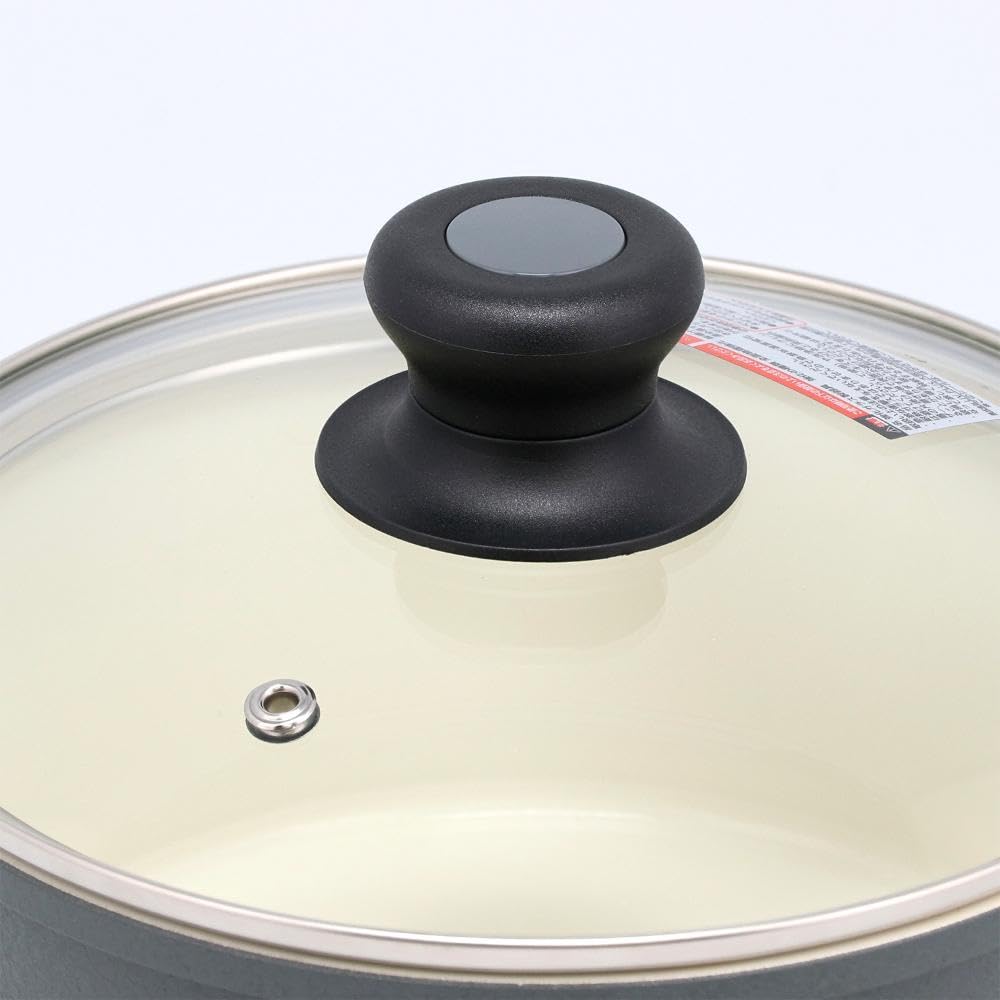 LIV PLUS Arietta Ceramic 20cm Casserole Pot, Dark Gray, ND-3617, Induction and Gas Compatible