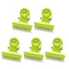 5Pcs Candy Color Metal Binder Clips Hanging Hole Design Round Handbag Clip Money Clamps Colored Hinge Clips