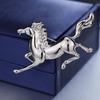 Retro Zodiac Galloping Horse Brooch: Three-Color Enamel Pin Accessory for Men
