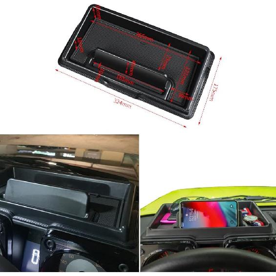 3PCS Center Console Organizer Gear Shift Tray Dashboard Storage Box Compatible with Suzuki Jimny 2019 2020 2021 2022 2023 2024 Interior Accessories