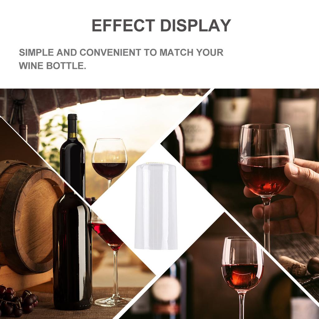 100 st Vinflaskedetaljer Kapsyler Värmekrympande Förslutningskapsyler Lätta att Öppna med Rivflikar Vinflaskkapsyler