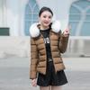 Large size large fur collar short down cotton clothes women's new loose small thickened winter coat