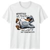 Whatever Life Throws Duck Funny Quote Duck Pun Graphic TShirt Unisex T-Shirt