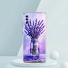 Transparent Phone Case for Samsung Galaxy A16 A14 A12 A22 A24 A42 A02 A03S A06 A20 A30 A40 Soft TPU Cover Lavender Pattern Capas