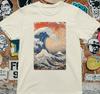 The Great Wave T-Shirt Japanese Hokusai Wave Print Shirt Vintage Ukiyo-e Art
